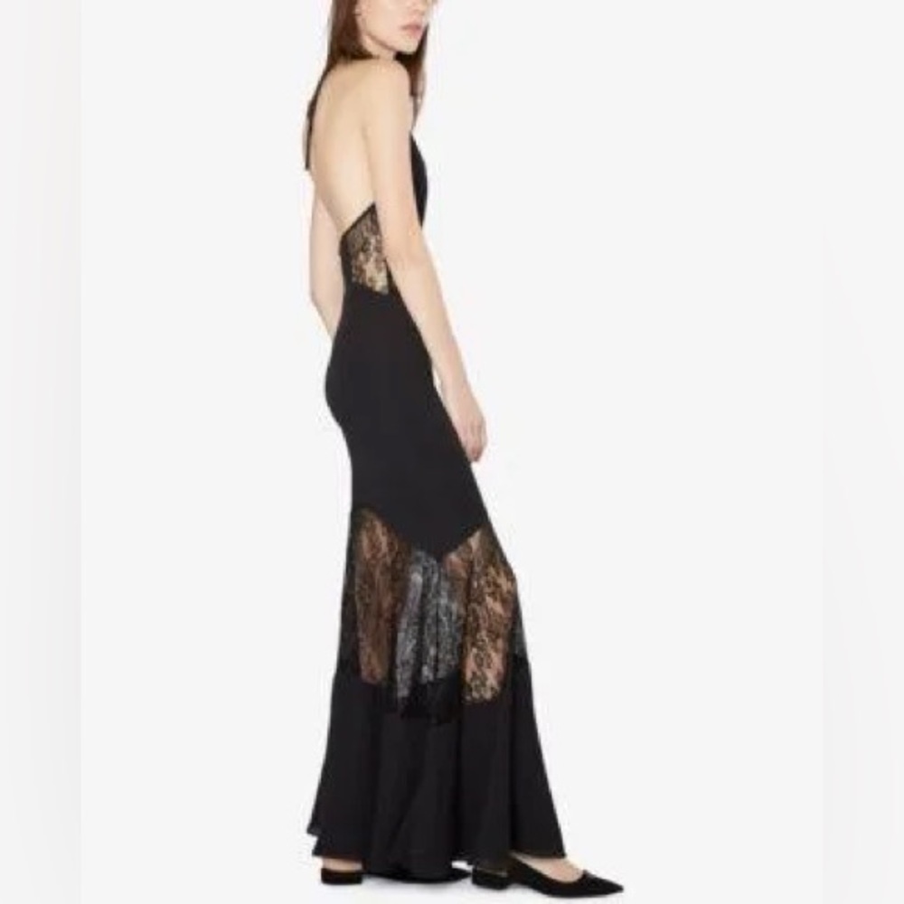 Fame and Partners “Nicchi” Black Lace Panel Gown – NWT – Size 8